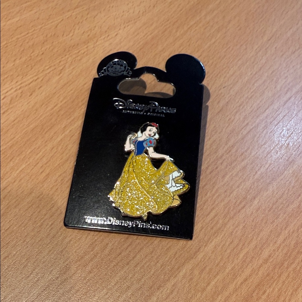 Disney Snow White Glittering Yellow Dress Pin